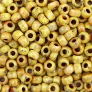 Rocailles Miyuki 6/0 Opaque picasso yellow 6-4512