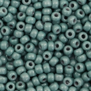 Rocailles Miyuki 8/0 Duracoat opaque eucalyptus green 8-4481