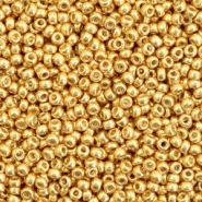 Rocailles Miyuki 11/0 Duracoat galvanized gold 11-4202