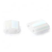 Perline Miyuki Tila 5x5mm White pearl AB TL5 - 471