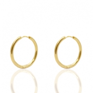 Orecchini in acciaio inossidabile 17mm a cerchio oro