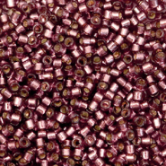 Perline Miyuki Delica 11/0 Duracoat silverlined dyed raisin purple DB-2170