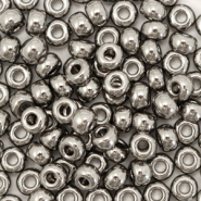 Rocailles Miyuki 6/0 Plated nickel anthracite 6-190