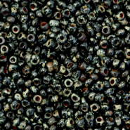 Rocailles Miyuki 11/0 Opaque picasso black 11-4511