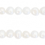 BQ Perle di acqua dolce pepita rotonde 7-8mm bianco naturale