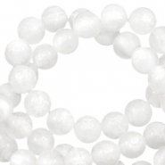 Perline Polaris 6 mm tonda Mosso shiny bianco brillante