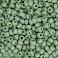 Rocailles Miyuki 8/0 Opaque glazed frosted pistachio green 8-4698