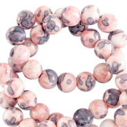 Perline in pietra naturale 6 mm tonda rosa chiaro