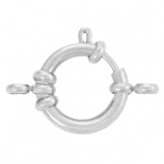 Componenti in acciaio inossidabile chiusura anello a molla 18 mm con anellini argento