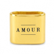 Passanti di metallo DQ "AMOUR" Mix & Match oro (privo di nichel)