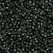 Perline Miyuki Delica 11/0 Duracoat galvanized black moss DB-2507