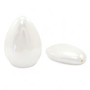 Perline di conchiglie lucido perlato perline a forma di goccia bianco