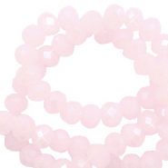 Perline sfaccettate 3x2mm rondella rosa pallido-effetto perlato