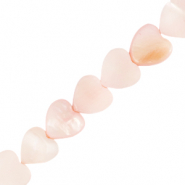 Perline di conchiglia cuore rosa delicato