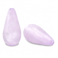 Perline Polaris Elements a forma di goccia Mosso lucida lilac pastello