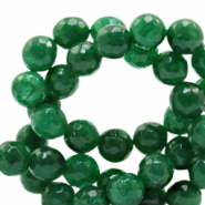 Perline in pietra naturale 8mm giada sfaccettata verde agata