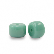 Perline di vetro rondelle 6mm verde malachite