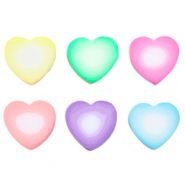Perline di polimero cuore multicolore-bianco