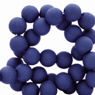 Perline in acrilico 8 mm blu reale scuro