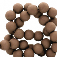 Perline in acrilico 6 mm marrone caff&egrave;