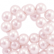 Perline di vetro con effetto perlato 4mm rosa chiaro