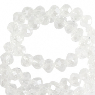 Perline sfaccettate 8x6 mm rondella cristallo-effetto perlato