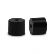 Perline di pietra naturale a dischetto 3x2mm nero mezzanotte
