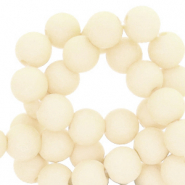 Perline in acrilico 6 mm opaca bianco cashmere