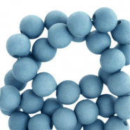 Perline in acrilico 4 mm opaca blu ghiacciaio