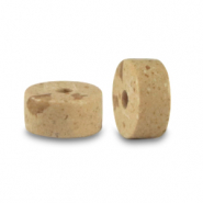 Perline di pietra naturale Quarzite a dischetto 4xmm pietra beige