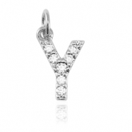 Metallo TQ in ottone ciondolo lettera Y argento