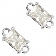 Distanziatori di vetro Crystal Glass rettangolo cristallo-argento