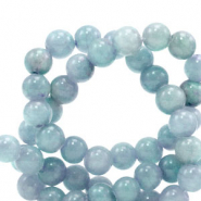 Perline in pietra naturale 6mm blu ghiaccio trasparente