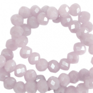 Perline sfaccettate 4x3mm rondella lavanda nebbia-effetto perlato