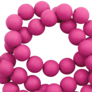 Perline in acrilico 4 mm opaca rosa fucsia