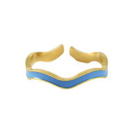 Anelli in acciaio inossidabile oro-blu