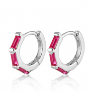 Metallo TQ in ottone orecchini a cerchio argento
