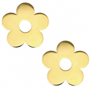 Ciondoli in acciaio inossidabile fiore oro