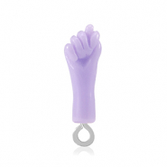 Pendenti in resina "Mano Fico" viola lilla-argento