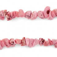 Perline in pietra naturale chips rosa anguria