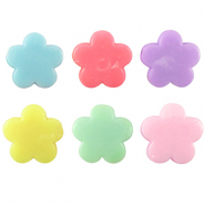 Perline con look acrilico fiore multicolore pastello