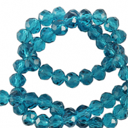 Perline sfaccettate 3x2mm rondella blu otanio