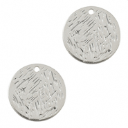 Ciondoli di metallo DQ 20mm argento antico (privo di nichel)