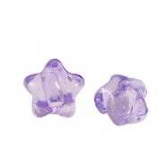Perline in acrilico stella viola trasparente