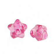 Perline in acrilico stella rosa magenta trasparente