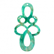 Pendenti in resina barocco turchese-verde