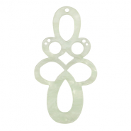 Pendenti in resina barocco verde menta neon