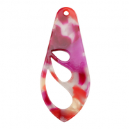 Pendenti in resina ala multicolore rosa