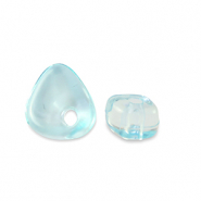 Perline in acrilico chips trasparente blu turchese