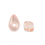 Perline in acrilico chips trasparente rosa salmone